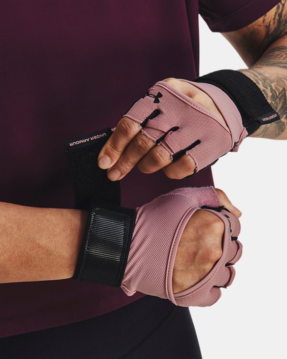 Women's UA Weightlifting Gloves in Pink image number 2